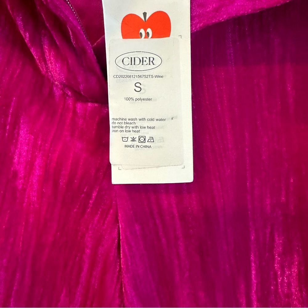 NWT Cider Velvet High Waist Wide Leg Pant Women’s S 066 - Picture 4 of 5